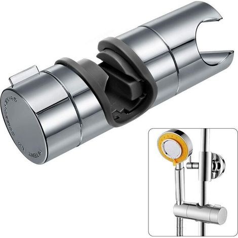 Support de Douche à Main Remplaçable. Support de Pommeau de Douche. 18-25MM à Diamètre Réglable. ABS Chromé (Argent)