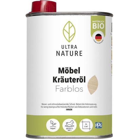 Ultra Nature Möbel Kräuteröl farblos 250 ml farblos Holzpflege (1/3)