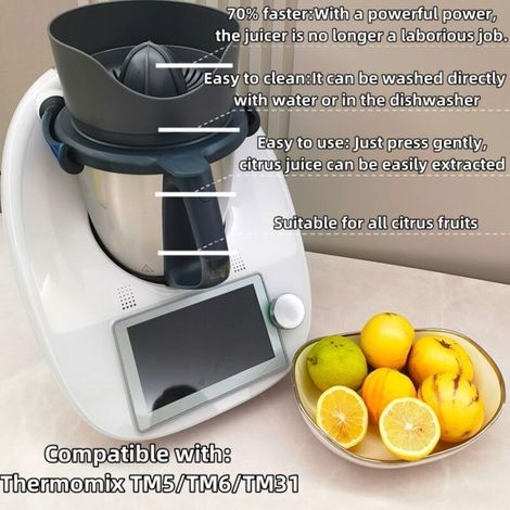 Pour Thermomix : Presse-agrumes rotatif TM5/TM6/TM31 - Extraction optimale (1/5)