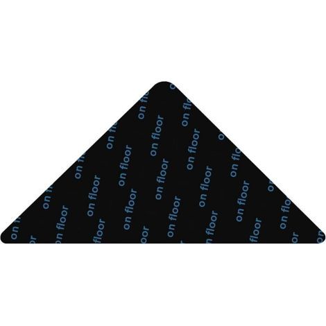 Set mit 4 Stück rutschfestem Teppichklebeband, dreieckig, wiederverwendbar, schwarz (1/5)