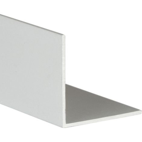 Perfil angular con lados iguales de aluminio, acabado en anodizado mate y 1000 mm de largo. Ref. 9000.2525.63 (1/5)