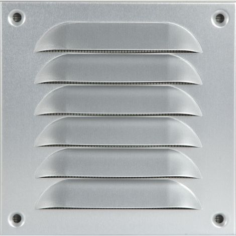 UPMANN Wetterschutzgitter aufschraubbar eckig 140x140 mm Alu silber