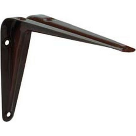 20PZ MENSOLA ACCIAIO NERVATA MARRONE - mm.75x100