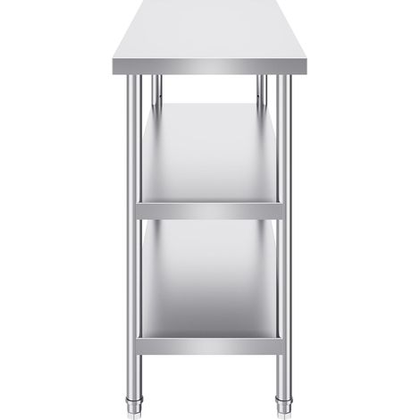 Table de travail inox professionnelle 45,7 x 121,9 cm pour cuisine commerciale (1/5)