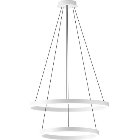 Lustre led suspendu moderne en aluminium gea luce criseide s2p b 3200lm