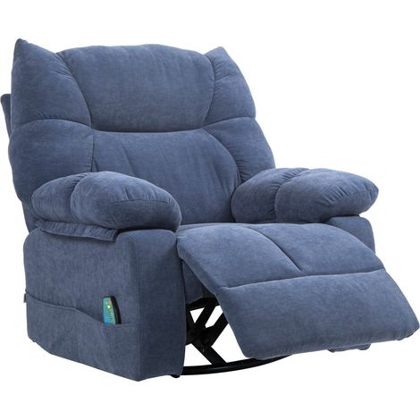 Sillón de relajación con función de masaje, sillón TV eléctrico con función de calentamiento, función reclinable, sillón de masaje giratorio con sistema de resortes