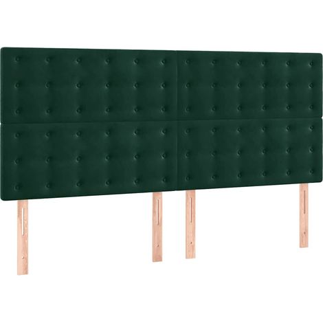 Maison Exclusive - Cabecero Terciopelo Verde Oscuro 180x5x118/128