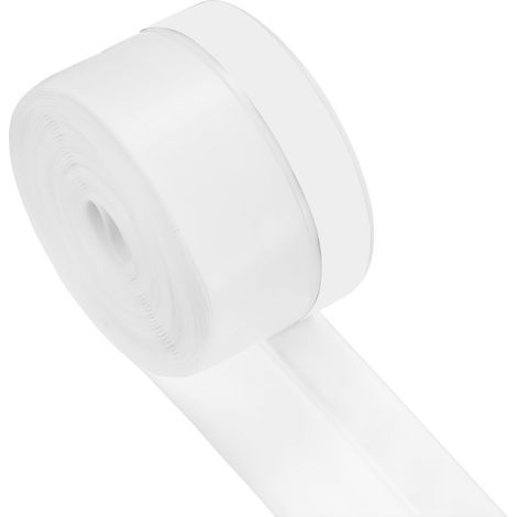 Guarnizione per porta, 45 mm, in silicone, 5 m, per guarnizioni di finestre e porte doccia, nastro sigillante [bianco] (1/5)