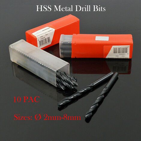 10x T Metal Shank Drill Bit for 4mm Hand Drills (1/5)