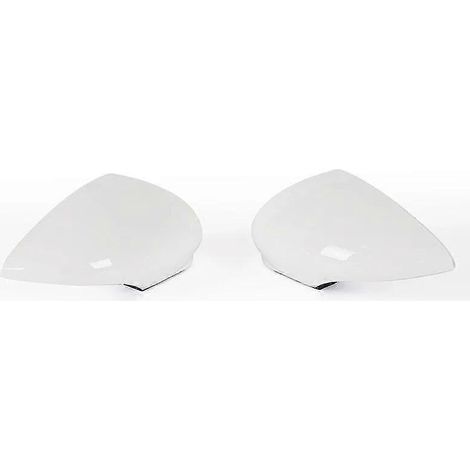 Bracingo Seitenspiegelabdeckung zum Aufclipsen, glänzend weiß, passend für Ford Fiesta MK7 2009-2017 – 1 Paar