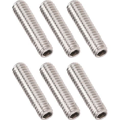 50-teiliges Sortiment an Gewindestiften A2-70 Edelstahl-Madenschrauben M2,5x10 (1/5)