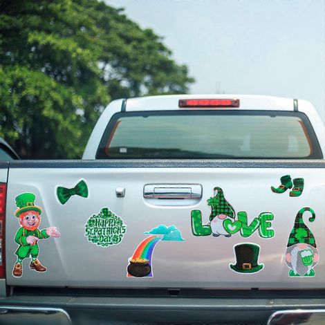 Nain sans visage pour la Saint-Patrick, aimants réfléchissants décoratifs pour réfrigérateur et poupée (1/4)