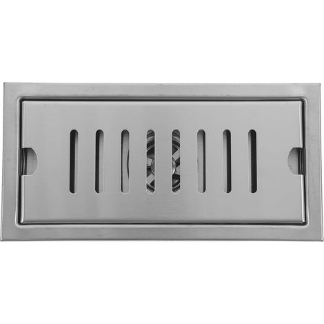Desagüe lineal rectangular para ducha, canaleta para ducha, orificio de desagüe de piso, rejilla estampada, reemplazo de desagüe de piso de baño, 20 cm (1/5)