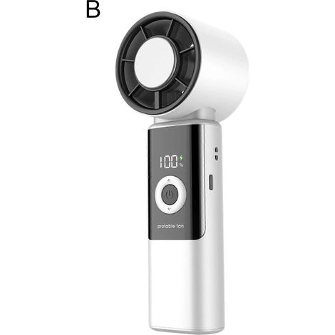 Ventilateur portable – réglable à 90° et pliable – idéal pour les voyages et le bureau (version blanche rafraîchissante) (1/5)