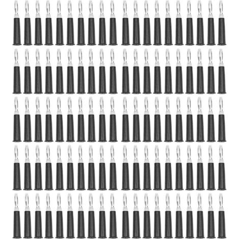 100Pcs Connecteurs Banane Soudés Laiton Alliage Zinc ABS pour Batteries Camion 4mm Noir