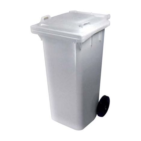 BIDONE IMMONDIZIA GREEN 120 + RUOTE ICS  BIANCO LT 120 CM 55X50 H.CM 94