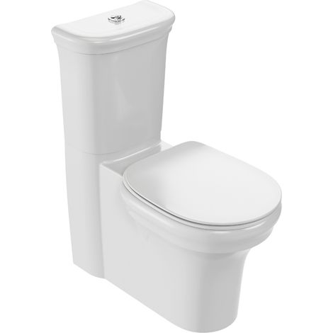 Pack inodoro a suelo JACOB DELAFON Cléo 1889 rimless + cisterna + asiento