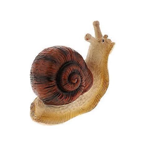 Sculpture d'escargot réaliste SZTXJ, statuette miniature 3D en résine, ornement décoratif, accessoire de jardinage mignon pour l'intérieur et l'extérieur (1/4)