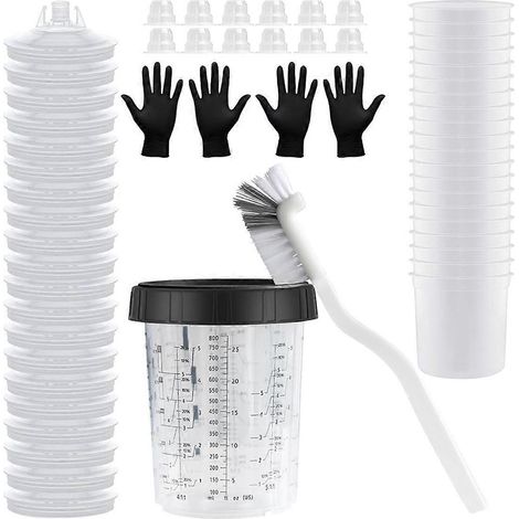Kit de godet de mélange de peinture jetable pour pistolet à peinture automobile HVLP (1/5)