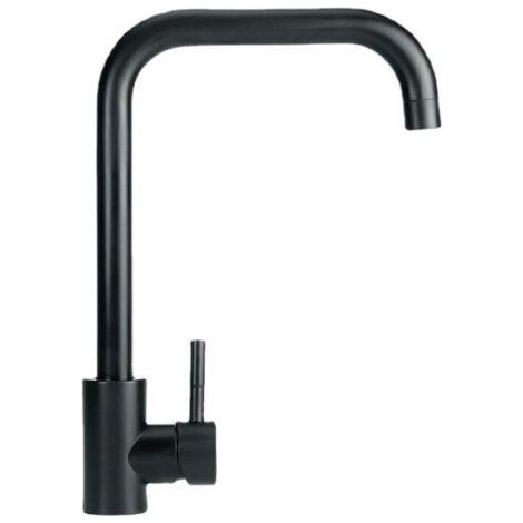 BUNTHAUS Nouveau robinet noir 304 évier de cuisine en acier inoxydable évier rotatif mitigeur de robinet à 7 caractères, Ensoleillé