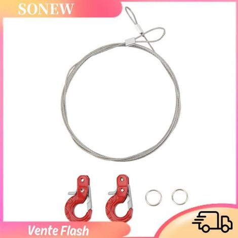 Crochet De Remorque RC - Alliage D'aluminium Et Acier - Pour Voitures RC 1/10 SCX10 D90 D110 TF2 TRX4 - 2 Pièces (1/5)