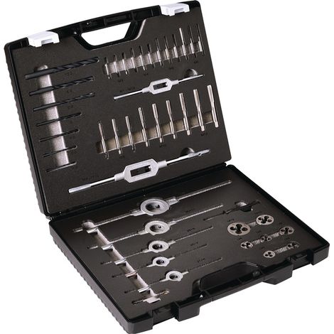 TECWERK Gewindeschneidzeugsatz M3-M12 44tlg.HSS Ku.-Kass.TECWERK