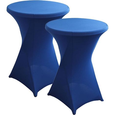 Stretch Stehtischhussen Königsblau 2er Set Ø 80-85 cm für Bistrotische