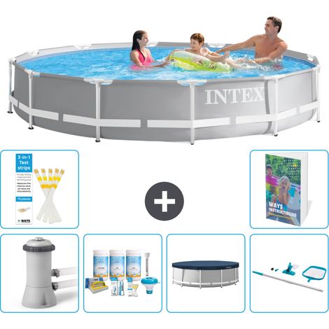 Prism Frame Pool Rund - 366x76 cm - 7-teilig S336