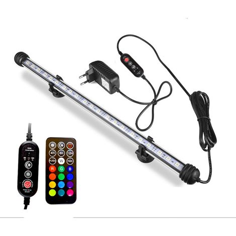 Vtizikl Tube d'éclairage d'aquarium à changement de couleur coloré à télécommande étanche à LED (1/3)