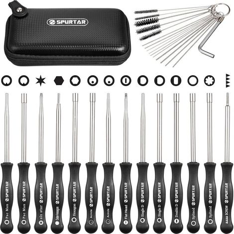 Spurtar Tournevis Réglage Carburateur - Kit de Nettoyage et Outil de Réglage du Carburateur 14 Pièces pour Echo STIHL Poulan Husqvarna Moteur 2 Temps (1/5)