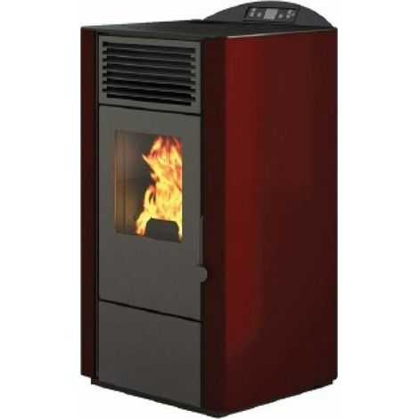Lory - Stufa a pellet da 9.5 Kw rossa (1/3)