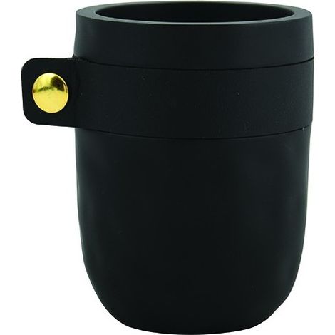 Vaso de poliresina LIO negro Spirella (1/2)