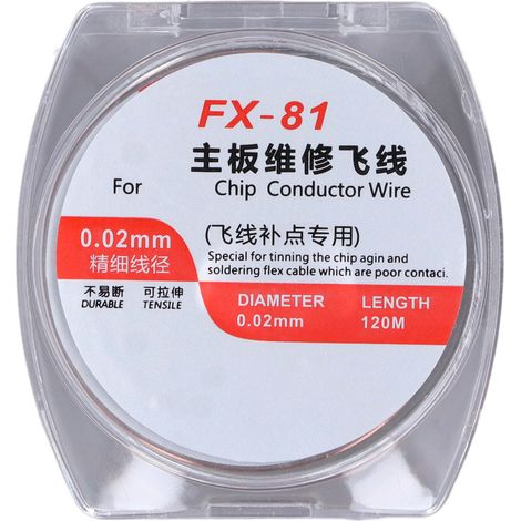 Fil de bobinage en cuivre émaillé 1 pièce, haute conductivité électrique, isolation parfaite, réparation précise de PCB. (1/5)