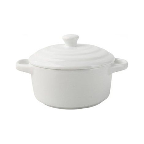 Vaisselle - Plat - Plat à four à double poignée - Bol en céramique - Petit - 220 ml - Blanc (1/5)