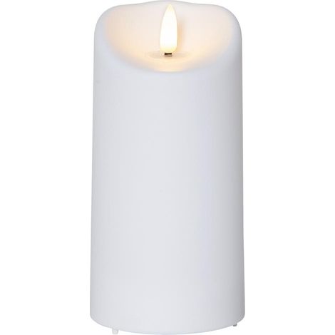 Bloc led flamme lumineuse 15 cm batterie minuterie usage interieurexterieur ip44 (1/4)