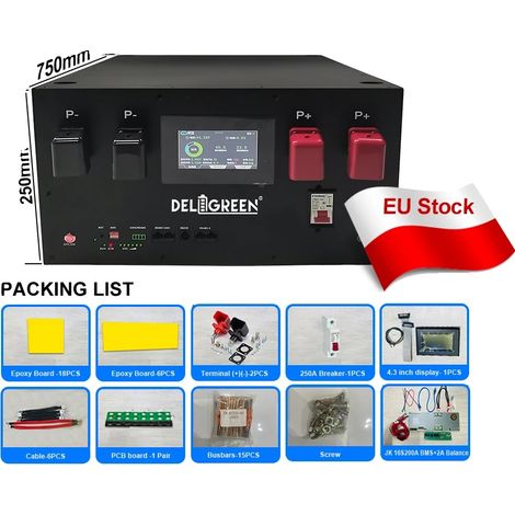 Étui de batterie, design vertical, compatibilité haute capacité, BMS empilé JK (1/2)