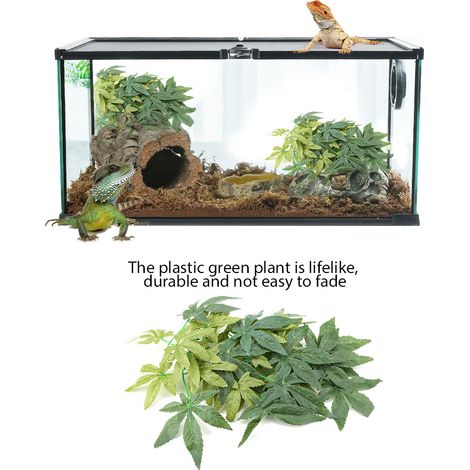 Aquarium Artificiel Plantes et Lianes pour Paysage de Récif - Imitation Faux Épipremnum 30cm (1/5)