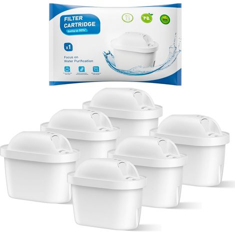 Lot de 6 Cartouches de Filtre à eau de Remplacement pour Brita Maxtra Pro All-in-1, Maxtra+ Plus, compatibles avec la Brita Marella, réduit les odeurs et les impuretés, Filtre By (1/5)