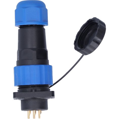 Connecteur d'alimentation aéronautique carré étanche (prise et fiche) avec adaptateur de bornes d'accouplement, 380 V CA, broches SP207 (1/5)