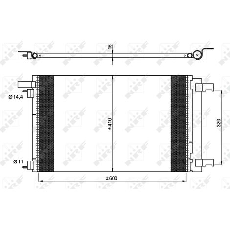 Condenseur, climatisation NRF 35948 CITROËN 6455HW 9686735480