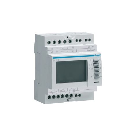 Multimetro Digitale V-I-F-P-Q- A-Cosfi-Tempo 4M ( Hager Cod. Sm101E )