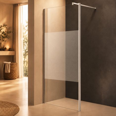 Paroi de douche Fixe 80 cm - Sablée (1/5)