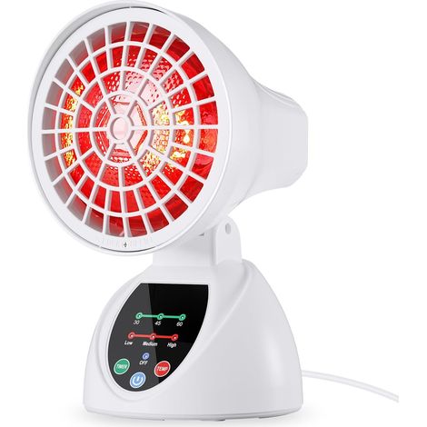 Lampe infrarouge 150W, minuterie  600–1400nm, 30-60 min, grille protection, pied stable, usage quotidien (1/4)