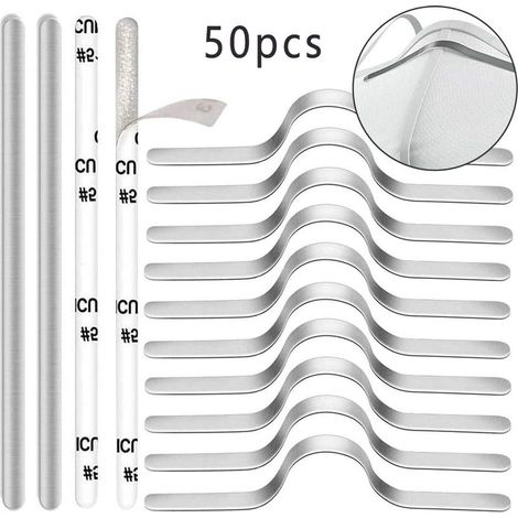 Nasenbügel - Aluminium - 90 mm - Selbstklebend - Für Mundschutz - 80 Stück (1/5)