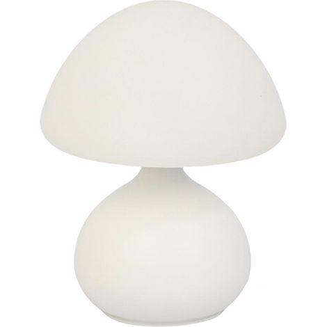 Moderne, minimalistische Pilz-Tischleuchte mit drei Farben und Dimmer für ein dekoratives Ambiente. (1/5)