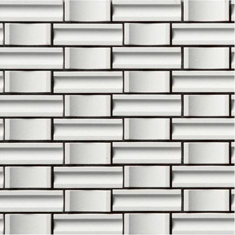 Mosaïque de grès cérame Zen INAX CROCHE - White boîte de 1.07 m2 - Blanc - boîte de 1.07 m2