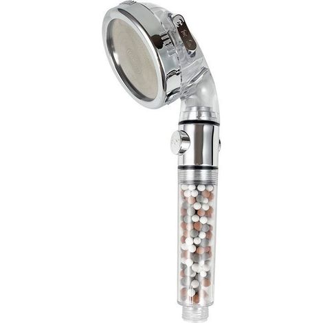 Pommeau de Douche à Main Filtré avec Interrupteur ON/OFF, Pommeau de Douche Haute Pression à 3 Réglages de Pulvérisation pour Eau Dure/Peau et Cheveux Secs (1/5)