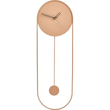 Wanduhr SALVAN 20 cm Metall Pfirsichrosa