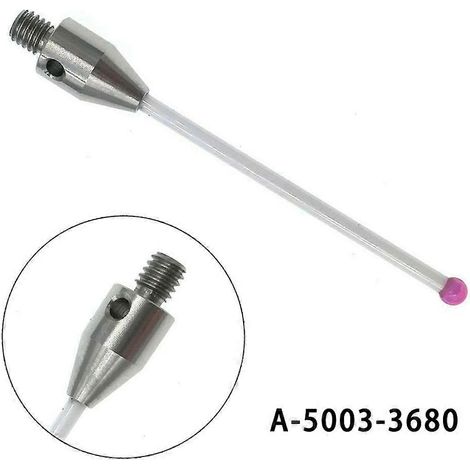 Palpeur CMM A-5003-3680, stylet en céramique, filetage M4, pointe de 3 mm, longueur 50 mm, pour accessoires de machines-outils à commande numérique (1/5)