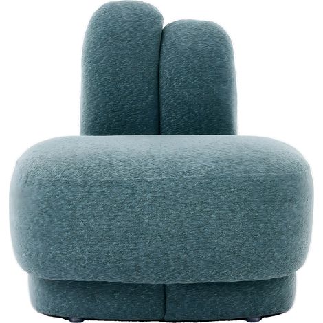 Pouf rembourré fixe en tissu avec oreilles de lapin, sans rangement, non amovible (1/5)